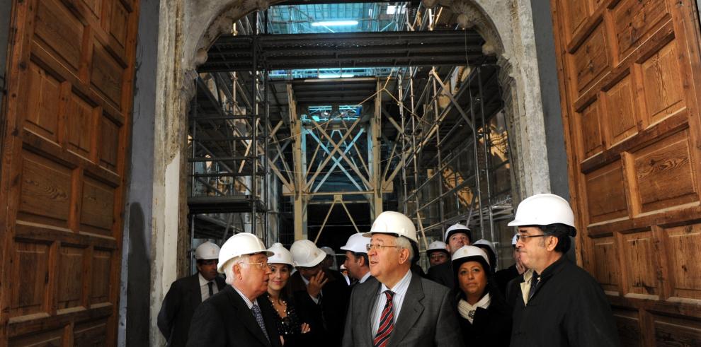 El vicepresidente visita la Catedral de Tarazona e inaugura un monumento dedicado a las víctimas del terrorismo 