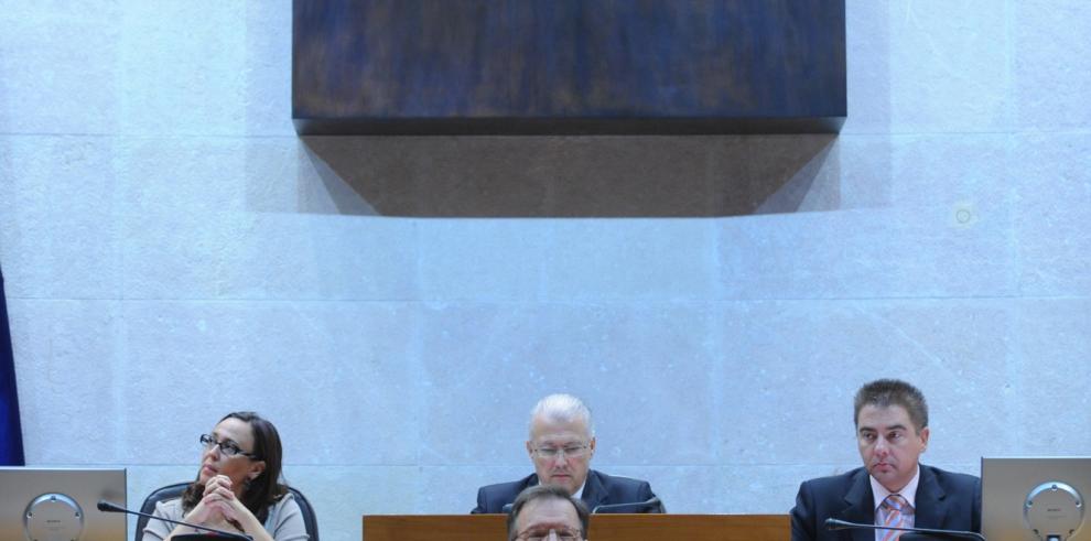 Fotografías de la intervención del presidente de Aragón en el debate de política general o del estado de la Comunidad Autónoma 2009