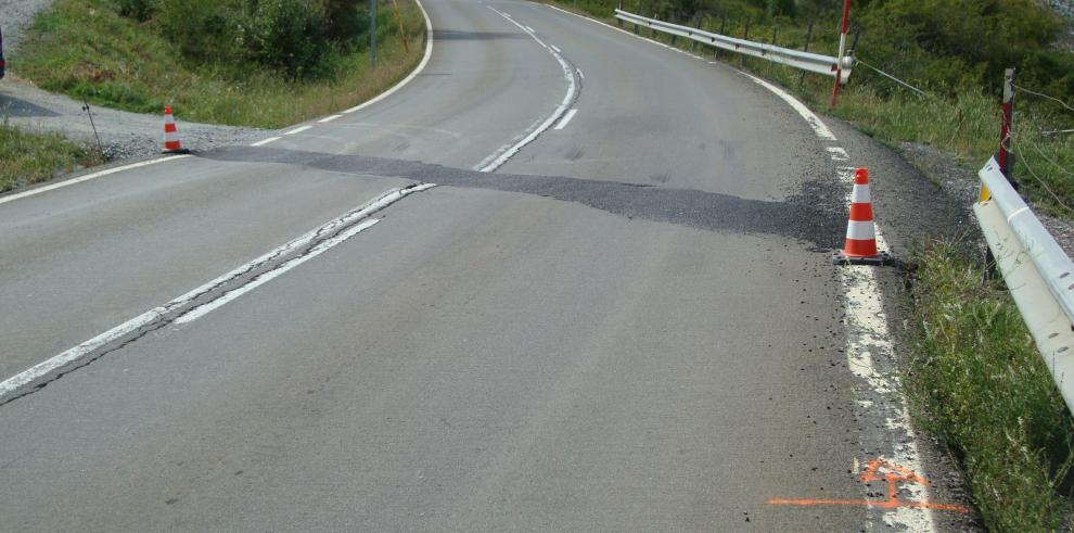 El Gobierno de Aragón inicia los trabajos de emergencia en la A-136, de Biescas a Francia por Sallent, con un presupuesto de 3 millones de euros