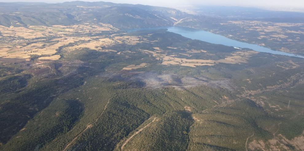 El incendio de Graus ha evolucionado favorablemente y ya se da por controlado