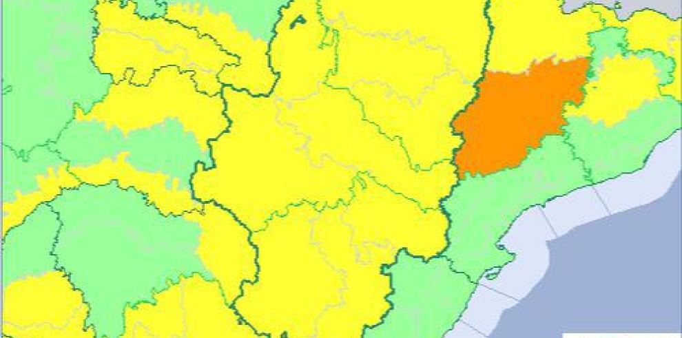 Aviso amarillo por temperaturas altas y tormentas todo Aragón