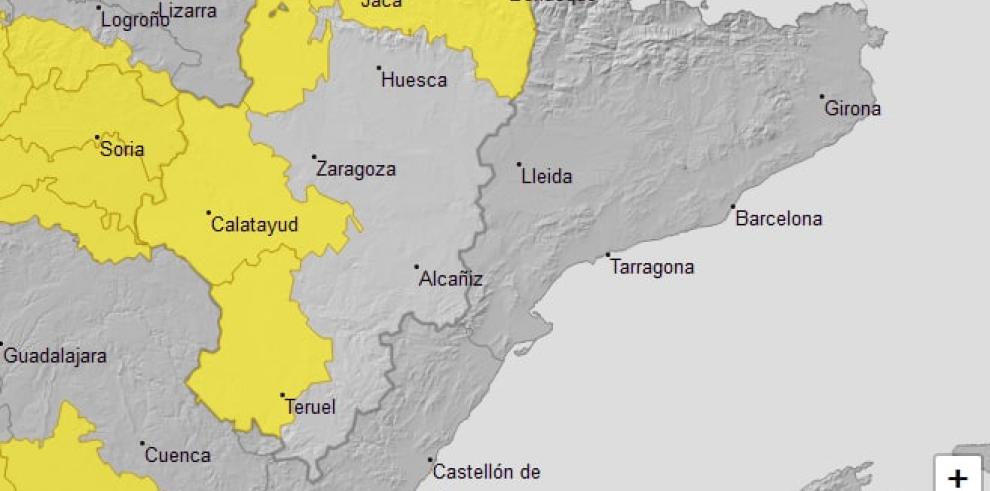 ACTUALIZACIÓN Aviso nivel rojo por nevadas en Bajo Aragón y Ribera del Ebro