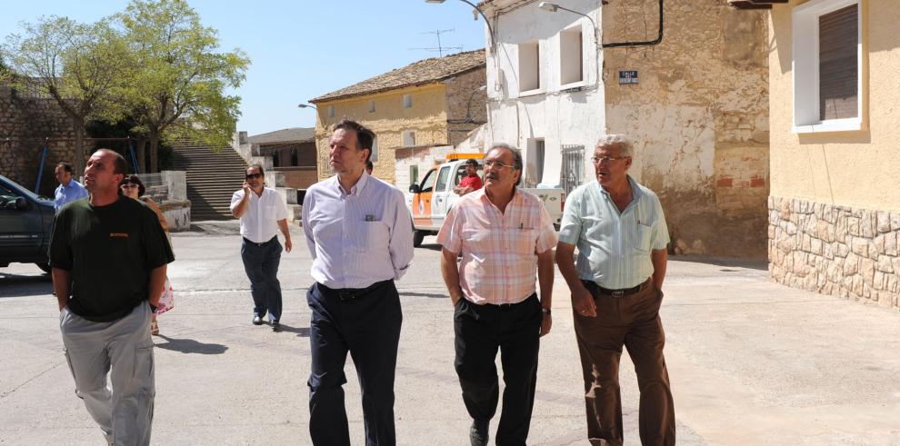 El presidente de Aragón ha visitado hoy Valmadrid y La Puebla de Albortón