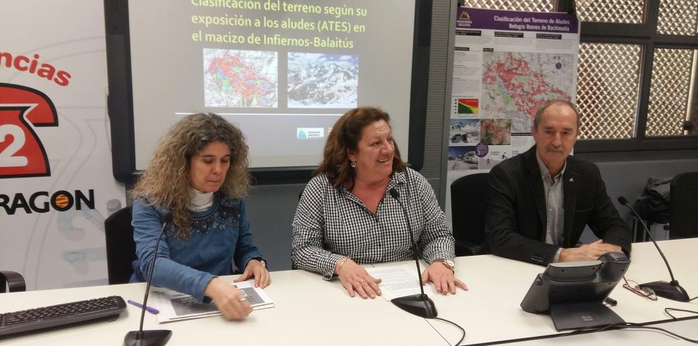 Montaña Segura presenta la cartografía ATES de exposición a aludes en los macizos de Infiernos y Balaitús