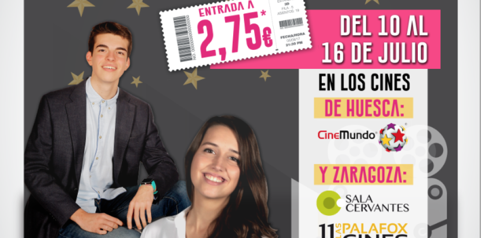 El IAJ te lleva al cine por 2,75€ en Huesca y Zaragoza