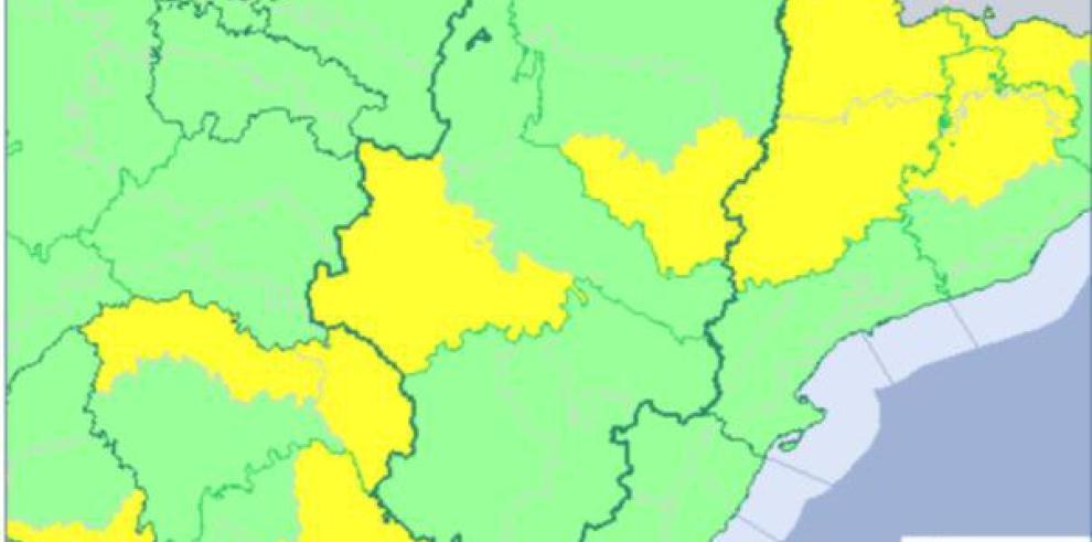 Aviso amarillo por temperaturas mínimas en el sur de Huesca y la Ibérica zaragozana