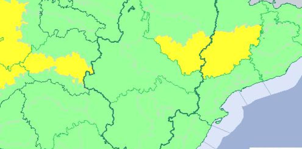 Aviso amarillo por niebla en Huesca Sur