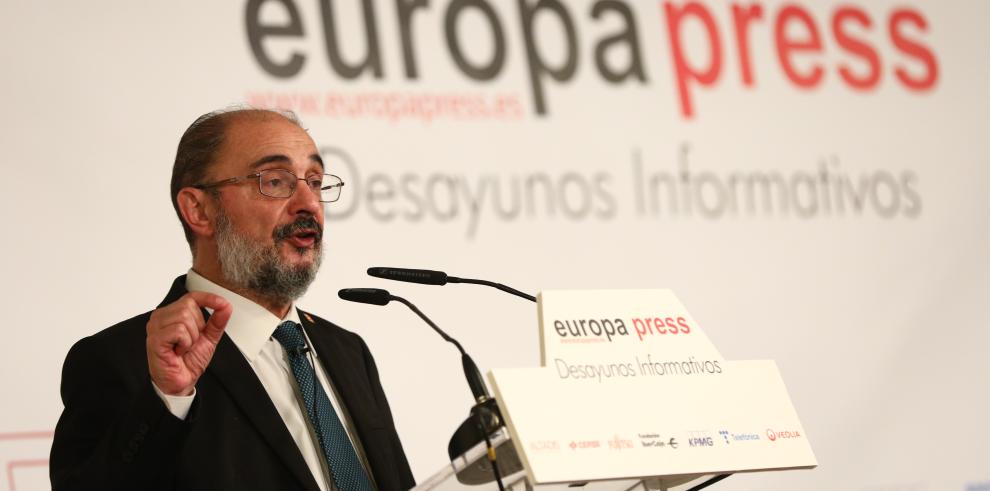 El Presidente de Aragón, en el Desayuno Informativo de Europa Press en Madrid