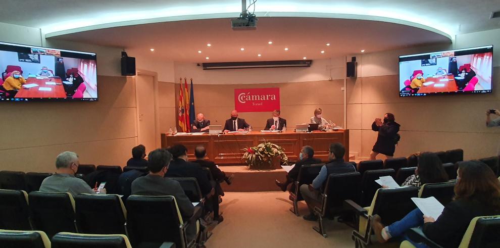 Aliaga preside el pleno de la Cámara de Comercio, Industria y Servicios de Teruel