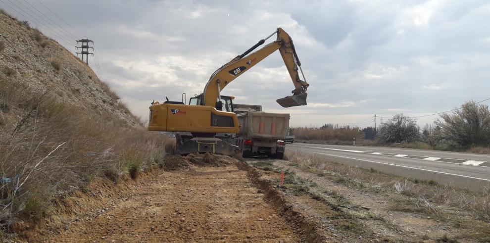 En marcha un nuevo tramo del carril bici entre La Puebla de Alfindén y Zaragoza