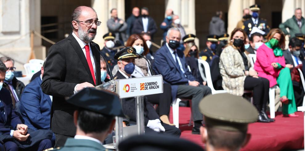 El Gobierno de Aragón celebra en Teruel una ceremonia de condecoraciones al mérito policial en Aragón, enmarcado en el 40 aniversario del Estatuto de Autonomía