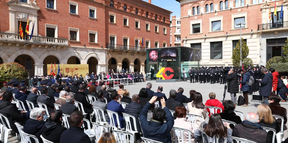 El Gobierno de Aragón celebra en Teruel una ceremonia de condecoraciones al mérito policial en Aragón, enmarcado en el 40 aniversario del Estatuto de Autonomía