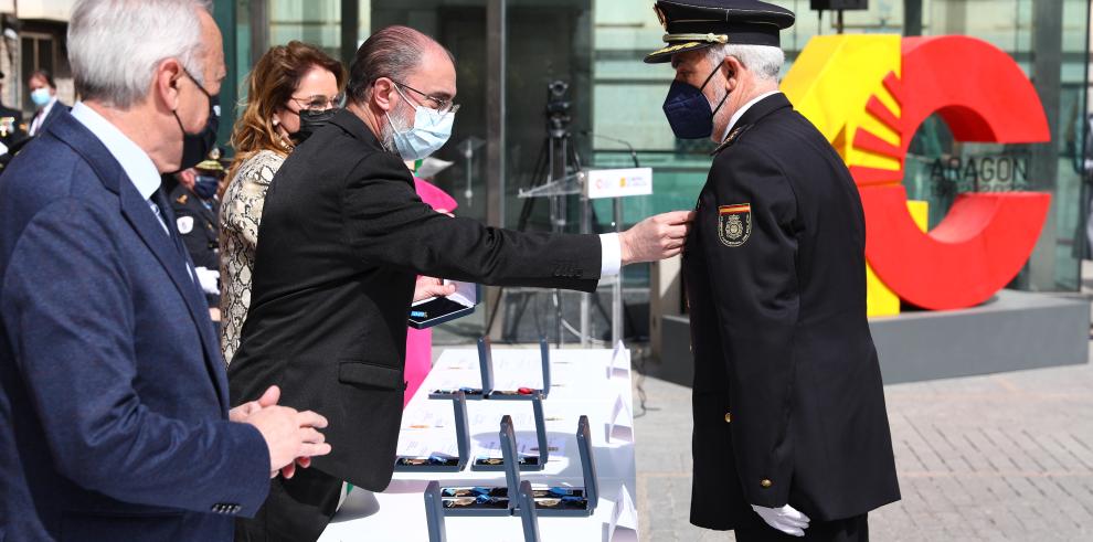 El Gobierno de Aragón celebra en Teruel una ceremonia de condecoraciones al mérito policial en Aragón, enmarcado en el 40 aniversario del Estatuto de Autonomía