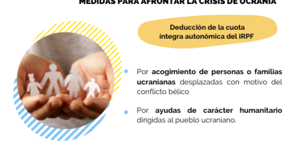El Gobierno de Aragón deducirá la cuota íntegra autonómica del IRPF a las personas que acojan refugiados de Ucrania o que realicen donaciones motivadas por el conflicto bélico
