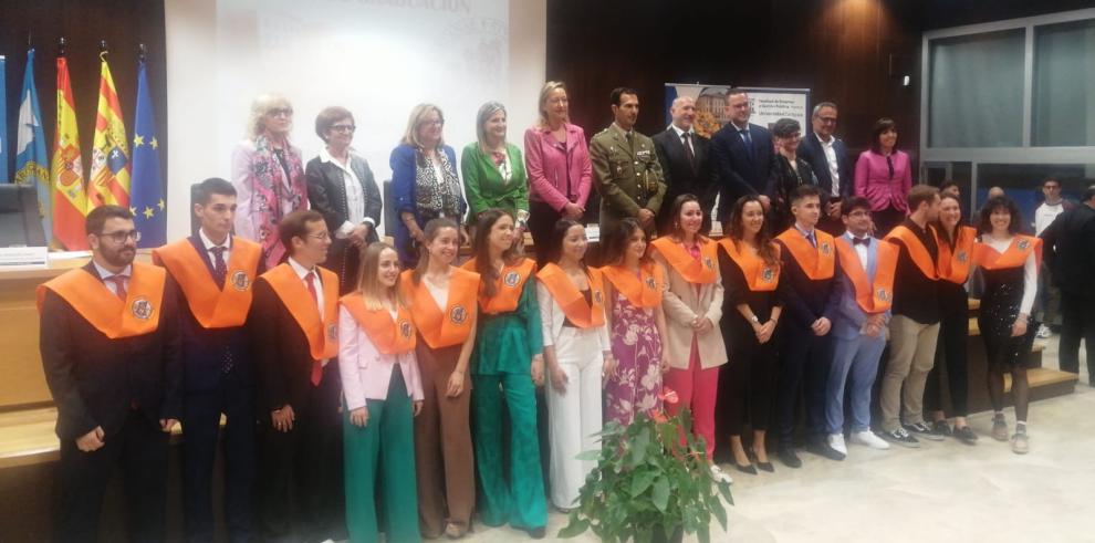 Marta Gastón en el acto de graduación de la Facultad de Empresa y Gestión Pública de Huesca