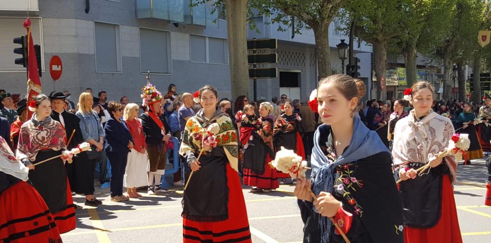 Marta Gastón en la celebración del Primer Viernes de Mayo en Jaca