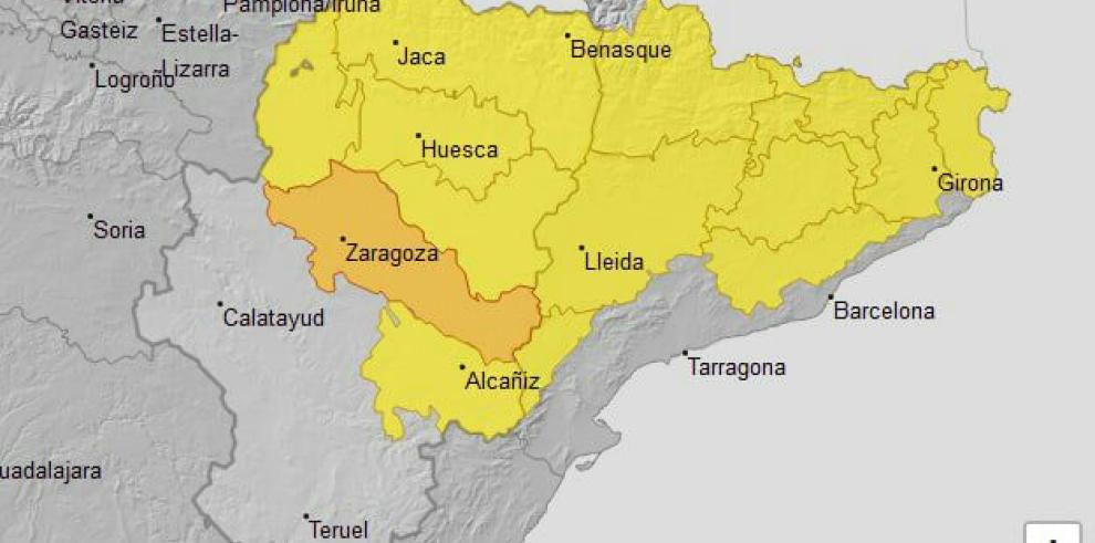 Gran parte de Aragón estará mañana en alerta por altas temperaturas