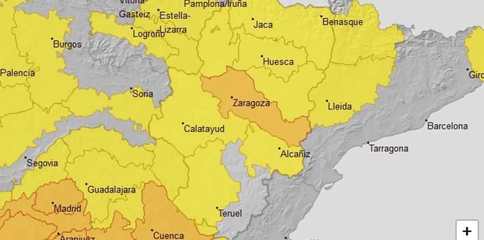 Avisos por temperaturas máximas para este lunes, 13 de junio