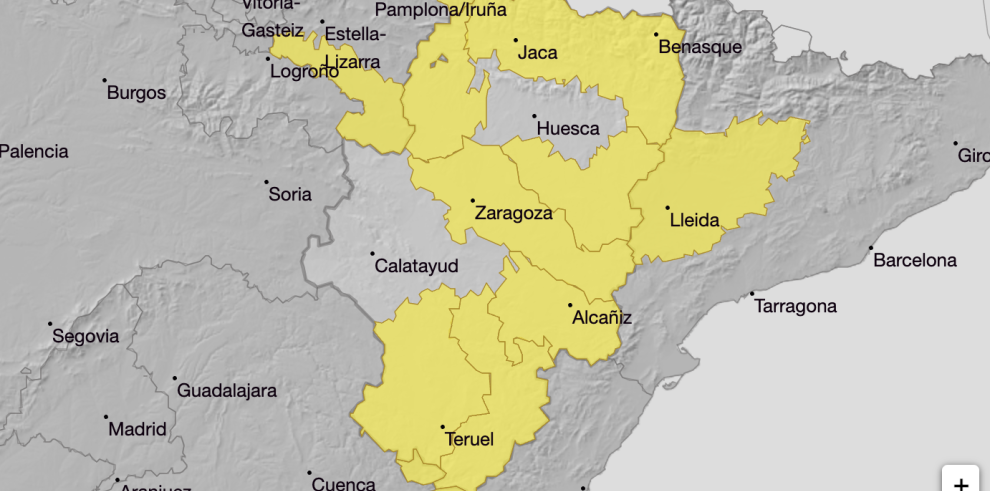 Mapa avisos Aemet