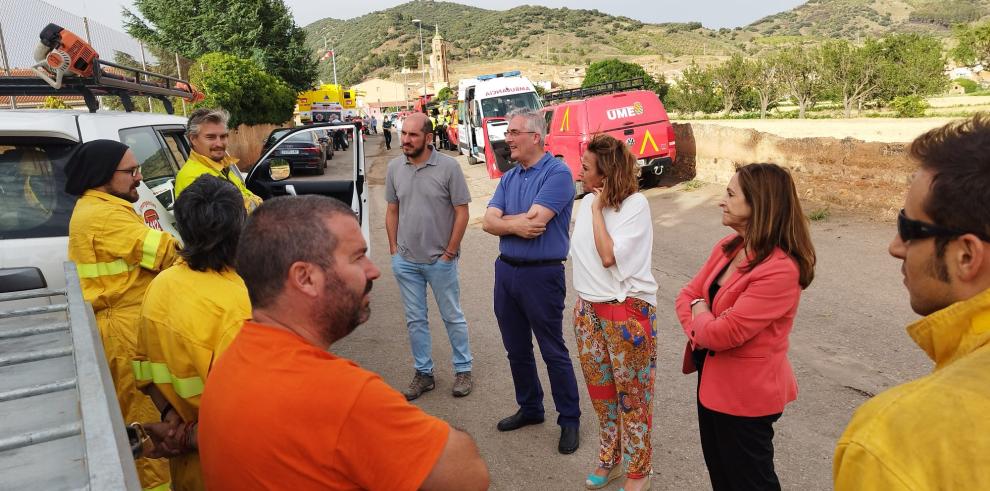 Joaquín Olona y Mayte Pérez durante la visita de esta tarde.