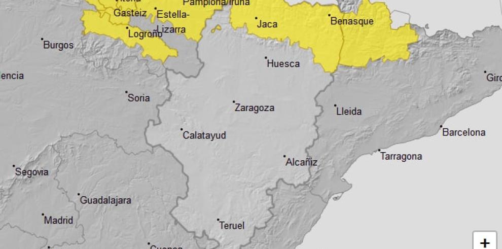 Aviso amarillo por tormentas en el Pirineo oscense