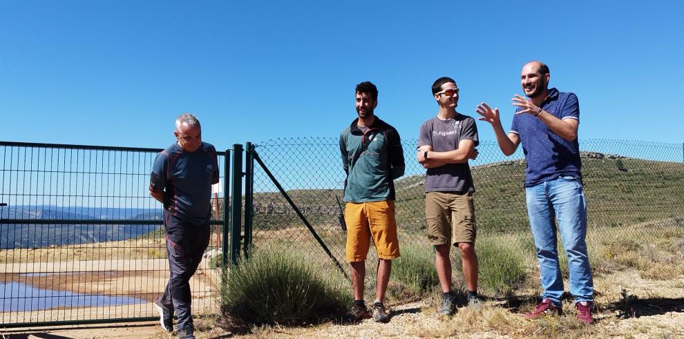 Diego Bayona, durante la suelta de quebrantahuesos en el Maestrazgo de Teruel.