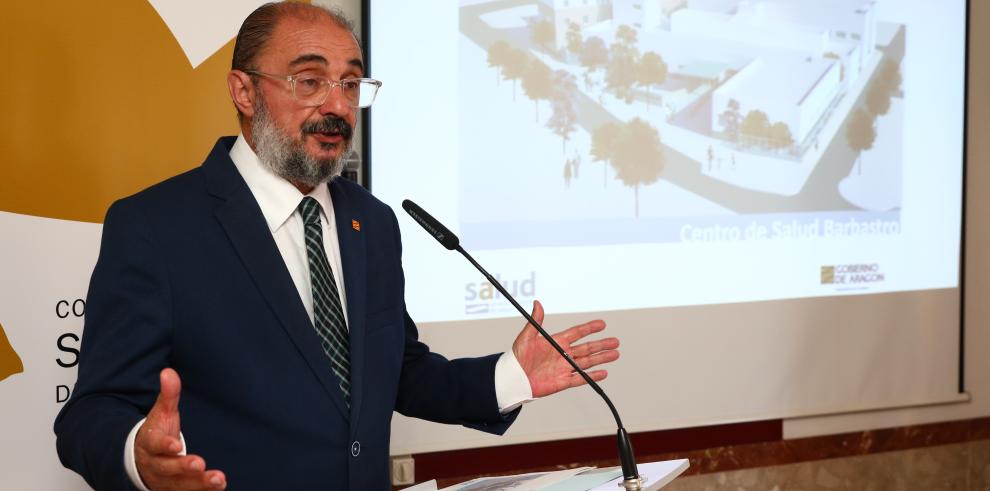 El Presidente de Aragón presenta la ampliación del Centro de Salud de Barbastro