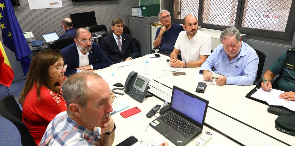 Reunión del CECOPI para analizar la situación del incendio de Ateca