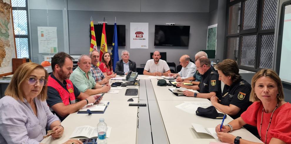 Imagen del CECOP de este jueves por la tarde, en la Sala de Crisis del 112.