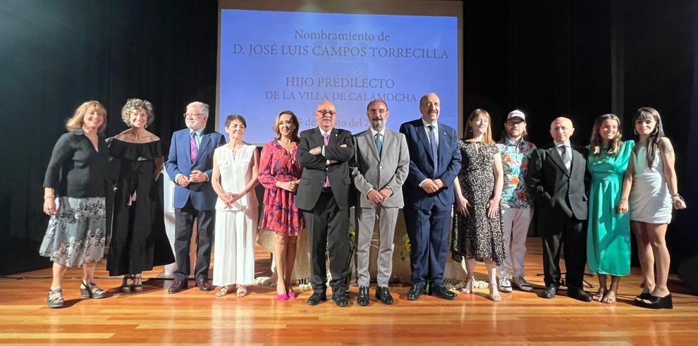 Entrega del título de hijo predilecto a José Luis Campos en Calamocha