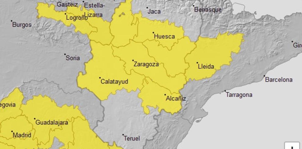 Aviso amarillo por altas temperaturas