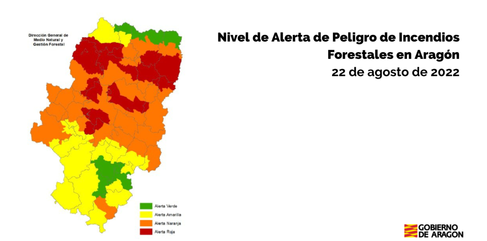 22 agosto NIVEL ALERTA PELIGRO INCENDIOS