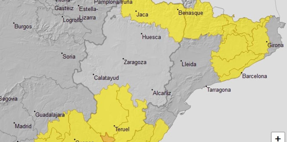 Aviso amarillo por riesgo de tormentas