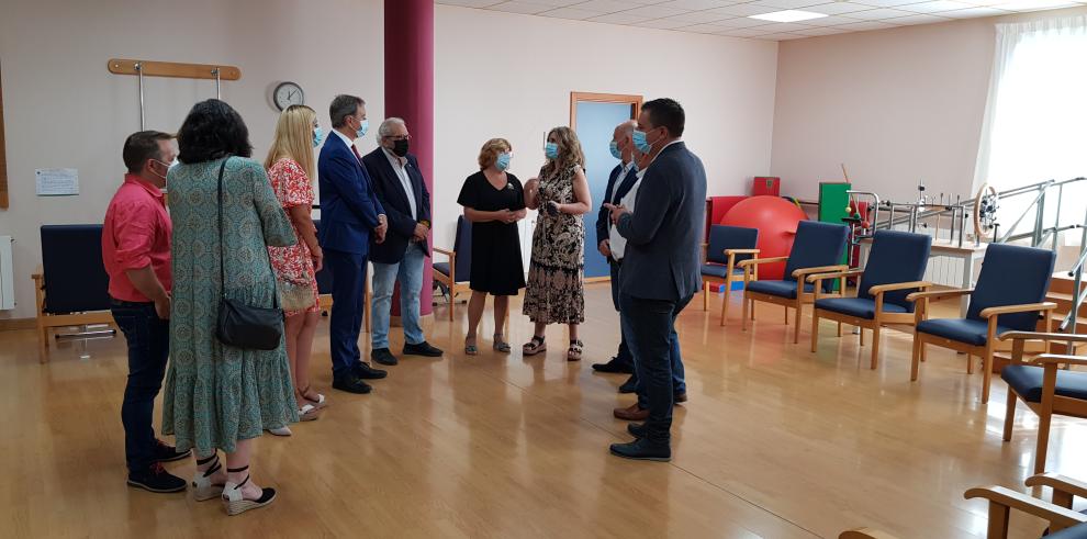 Broto, en el gimnasio de la residencia comarcal de Binéfar