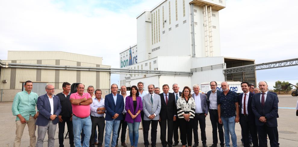 El ministro Planas y el presidente Lambán visitan los regadíos del sector VII de Monegros II