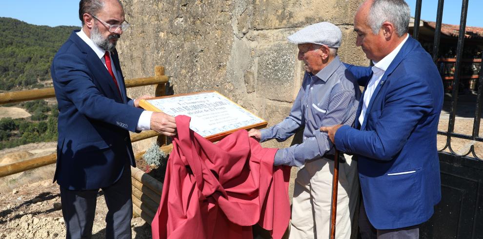 Lambán participa en el homenaje a Juan Beamonte Palacios en El Frago