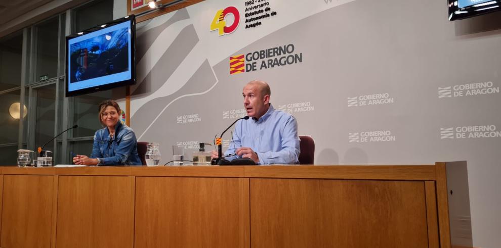 Nelida García y Carlos Gamarra en la presentación.