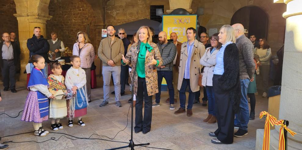 Mayte Pérez, en la XXXI Feria de Alimentos y Artesanía de Monroyo