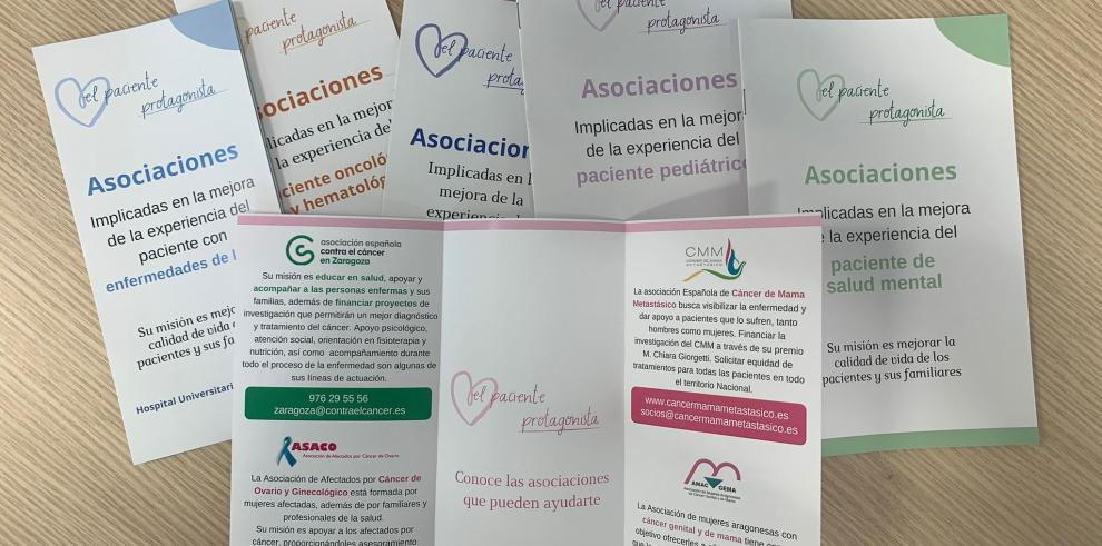 Los folletos editados en el Servet para dar visibilidad a las asociaciones.