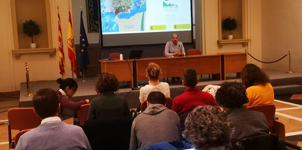 Diego Bayona en la apertura de la jornada en la Sala Goya.