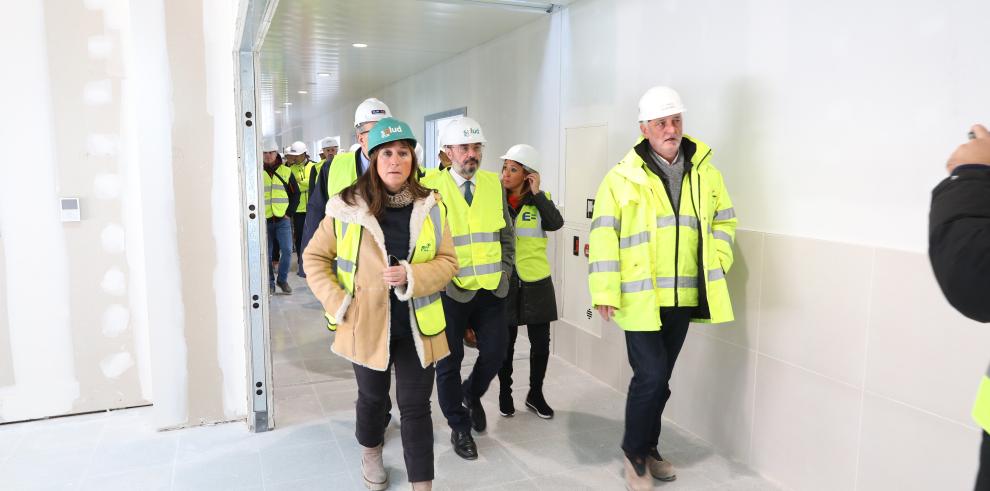 El Presidente Lambán visita las obras del hospital de Teruel