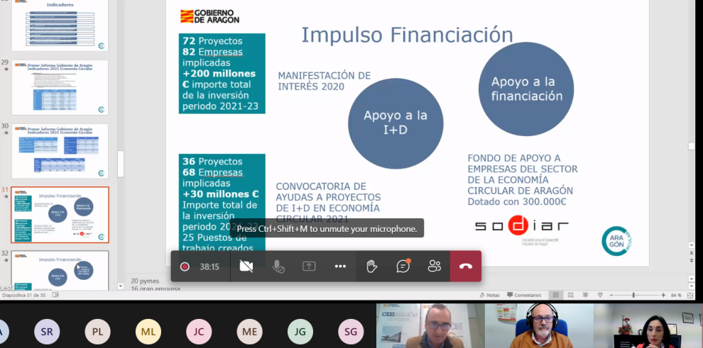 Intervención de Miguel Luis Lapeña en la jornada online "Ayudas en economía circular"