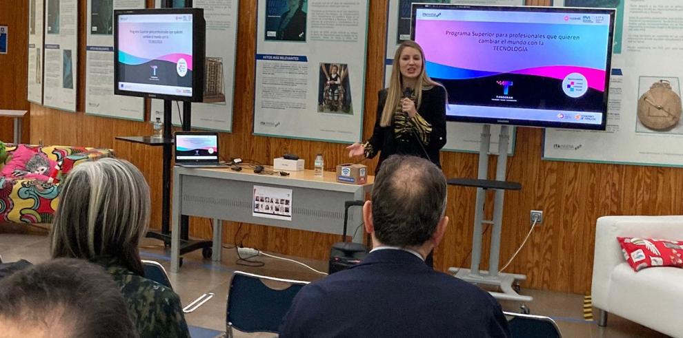 La directora de ITAINNOVA, Esther Borao, en la jornada de clausura del programa.