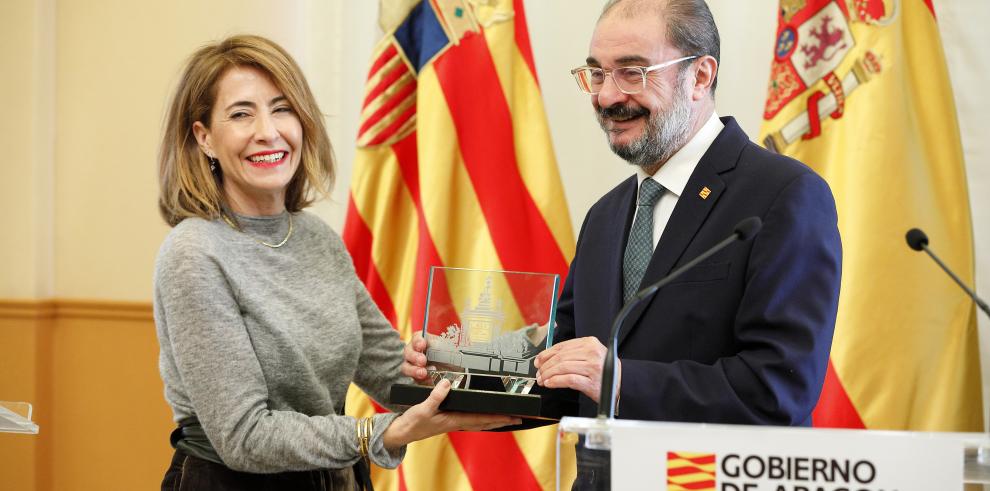 Reunión de trabajo del Gobierno de Aragón y el Ministerio de Transportes, Movilidad y Agenda Urbana