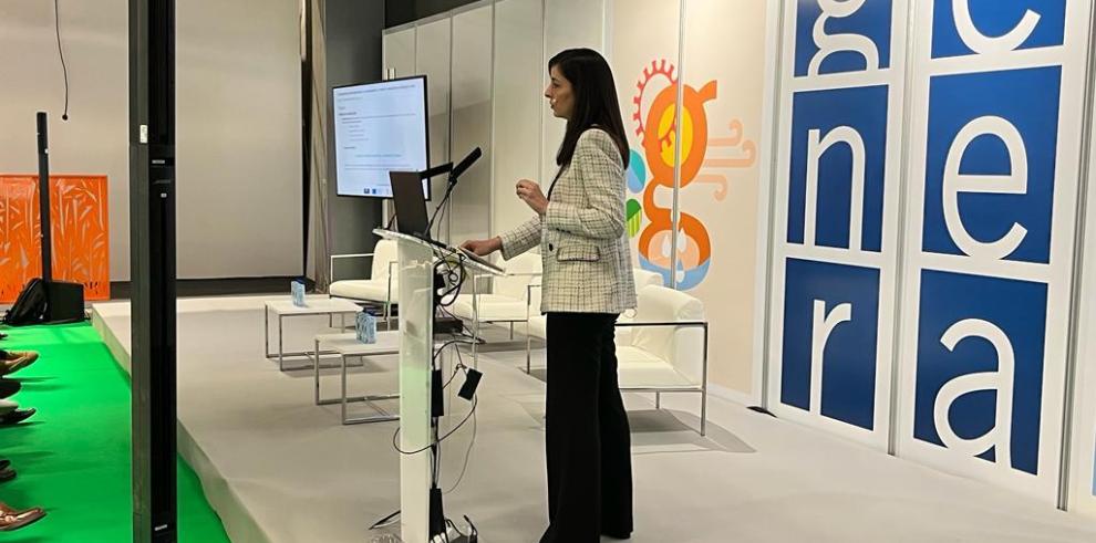 María García Camprubí, de ITAINNOVA, durante su participación en la jornada.