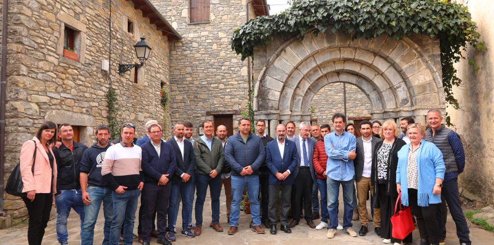 Visita del presidente Lambán a la comarca del Sobrarbe