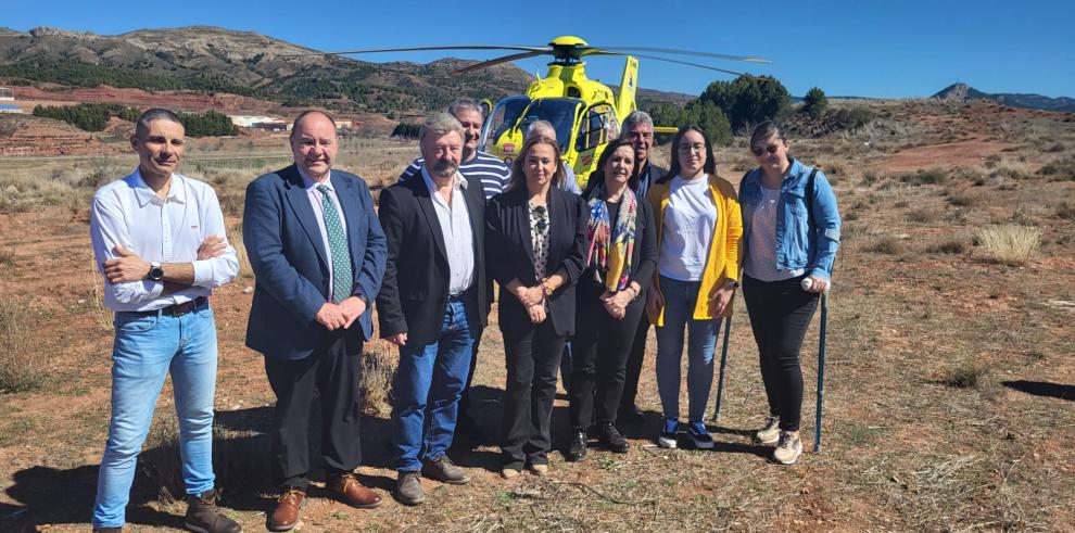 Mayte Pérez, en el espacio que ocupará el helipuerto de Cuencas Mineras
