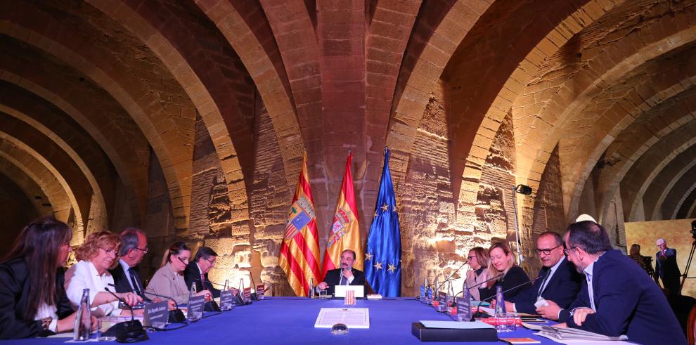 El Monasterio de Sijena acoge la celebración de un Consejo de Gobierno extraordinario