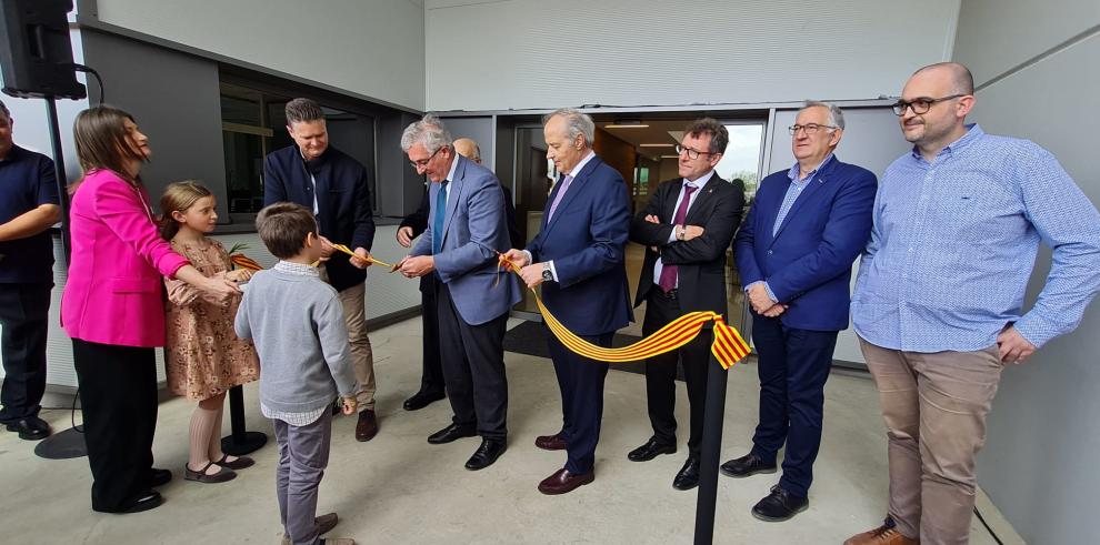 Inauguración de la fábrica de piensos Cinca Porc, en Fraga.