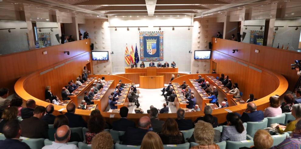 Imagen del último pleno ordinario en las Cortes de Aragón